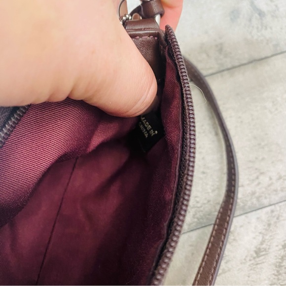 Coach Brown Pebbled Leather Wristlet Mini Bag with Silver Hardware - Picture 11 of 11